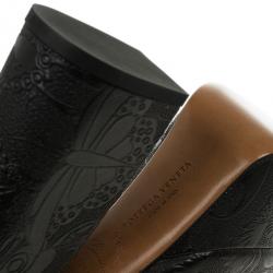 Pre Owned Bottega Veneta Limited Edition Butterfly Embossed Mary Jane Platform Pumps Size 39