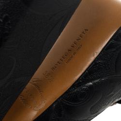 Pre Owned Bottega Veneta Limited Edition Butterfly Embossed Mary Jane Platform Pumps Size 38.5