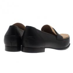 حذاء لوفرز بوتيغا فينيتا جلد ورافية أسود مقاس 40