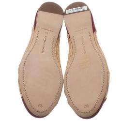 Pre Owned Bottega Veneta Two-Tone Raffia Ballet Flats Size 39