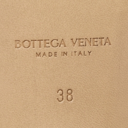 Pre Owned Bottega Veneta Lavender Leather The Band Flat Slides Size 38