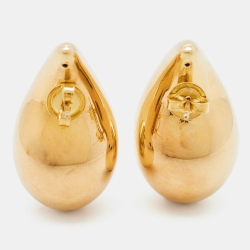 Pre Owned Bottega Veneta Drop Gold Tone Sterling Silver Earrings