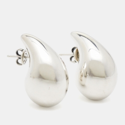 Pre Owned Bottega Veneta Drop Sterling Silver Earrings