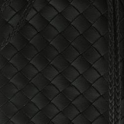 Pre Owned Bottega Veneta Black Intrecciato Leather High Tech Case Holder