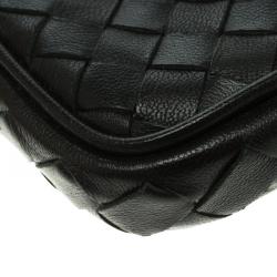 Pre Owned Bottega Veneta Black Intrecciato Leather High Tech Case Holder