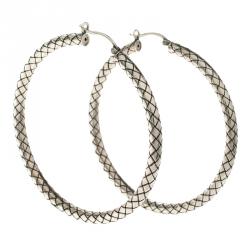 مملوكة مسبقًا قرط بوتيغا فينيتا مستدير فضة مضفر انترشياتو