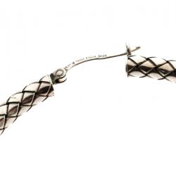 مملوكة مسبقًا قرط بوتيغا فينيتا مستدير فضة مضفر انترشياتو