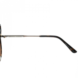 Pre Owned Bottega Veneta Havana Brown / Bronze BV0094S Lattice Embossed Cat Eye Sunglasses