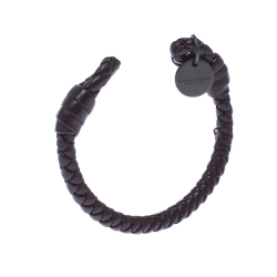 Pre Owned سوار بوتيغا فينيتا جلد نابا أنترشياتو مفتوح بني S