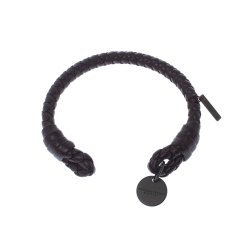 Pre Owned سوار بوتيغا فينيتا جلد نابا أنترشياتو مفتوح بني S