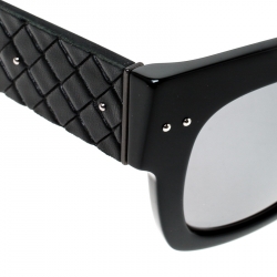 Bottega Veneta Black Polarized BV0007S Wayfarer Sunglasses