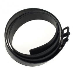 Pre Owned Bottega Veneta Black Leather Skinny Belt