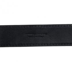 Pre Owned Bottega Veneta Black Leather Skinny Belt