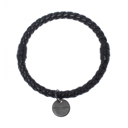 Pre Owned سوار بوتيغا فينيتا جلد أنترشياتو أسود