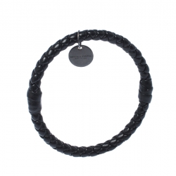 Pre Owned سوار بوتيغا فينيتا جلد أنترشياتو أسود