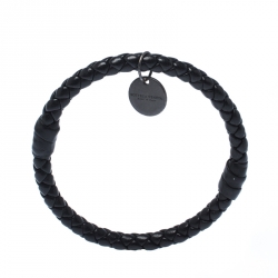 Pre Owned سوار بوتيغا فينيتا جلد أنترشياتو أسود