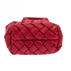 Bottega Veneta Red Intrecciato Nappa Leather Tote Bag Charm 