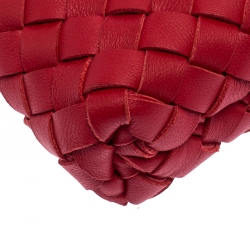 Bottega Veneta Red Intrecciato Nappa Leather Tote Bag Charm 