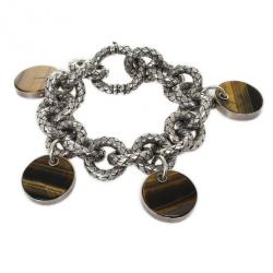 Pre Owned Bottega Veneta Tiger Eye Bracelet