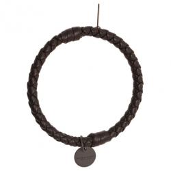 Pre Owned Bottega Veneta Intrecciato Nappa Brown Bracelet S