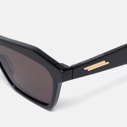 Pre Owned Bottega Veneta Black BV1093S Square Sunglasses