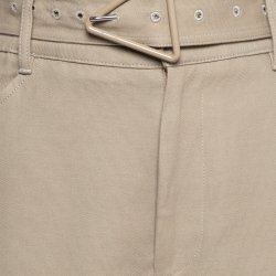 Bottega Veneta Beige Cotton Wide Leg Cargo Pants M