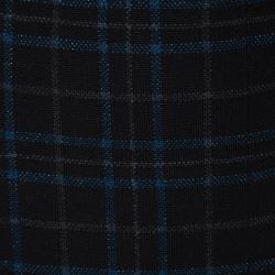 Pre Owned Bottega Veneta Fall'16 RTW Black Wool Metallic Plaid Pleated Midi Skirt L