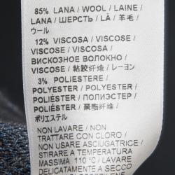 Pre Owned Bottega Veneta Fall'16 RTW Black Wool Metallic Plaid Pleated Midi Skirt L