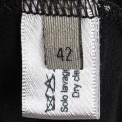 Bottega Veneta Black Cotton Draped Sleeveless Top M