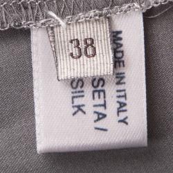 Bottega Veneta Grey Long Sleeve Silk Shirt S