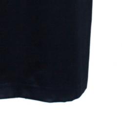 Pre Owned Bottega Veneta Black Draped Neck Detail Maxi Dress M