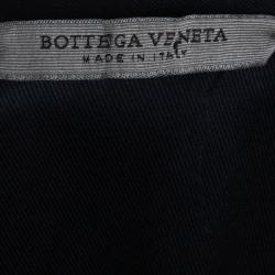 Pre Owned Bottega Veneta Black Draped Neck Detail Maxi Dress M