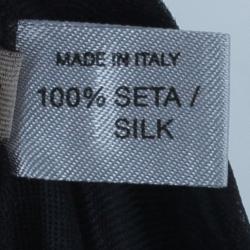 Pre Owned Bottega Veneta Black Draped Neck Detail Maxi Dress M