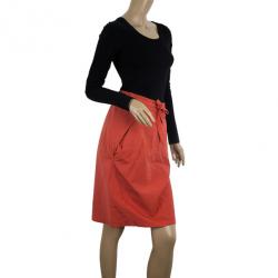 Pre Owned Bottega Veneta Ruched Waist Skirt Size S