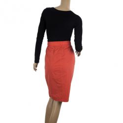 Pre Owned Bottega Veneta Ruched Waist Skirt Size S