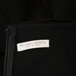 مملوكة مسبقًا فستان بوتيغا فينيتا بلا أكتاف كريب ستريتش أسود S