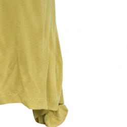 Pre Owned Bottega Veneta Yellow Jersey Belted Gown M