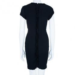 مملوكة مسبقًا Bottega Veneta Silk Cotton Blend Crepe Dress S