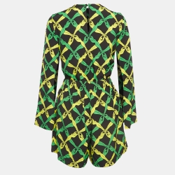Pre Owned Bottega Veneta Multicolor Fantasia Print Crepe Top and Shorts Set S