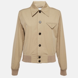 Bottega Veneta Beige Cotton Buttoned Front Jacket S