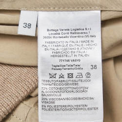 Bottega Veneta Beige Cotton Buttoned Front Jacket S