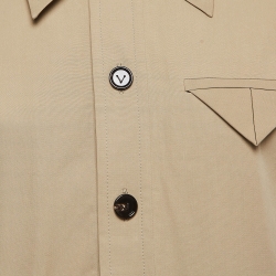 Bottega Veneta Beige Cotton Buttoned Front Jacket S
