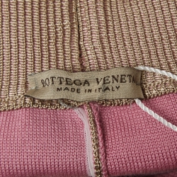 Bottega Veneta Beige Wool & Silk Knit Wide Leg Track Pants S