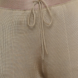 Bottega Veneta Beige Wool & Silk Knit Wide Leg Track Pants S