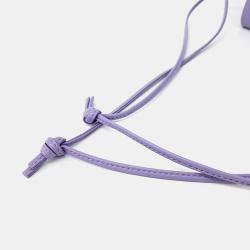 Pre Owned Bottega Veneta Purple Leather Cassette Bucket Bag