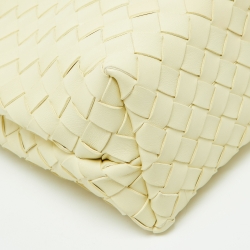 Pre Owned Bottega Veneta Yellow Intrecciato Leather Small Andiamo Tote