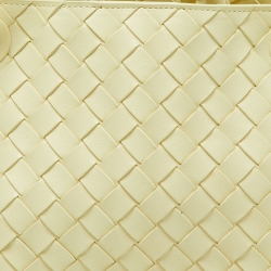 Pre Owned Bottega Veneta Yellow Intrecciato Leather Small Andiamo Tote