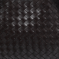 Pre Owned Bottega Veneta Dark Intrecciato Leather Medium Andiamo Bag