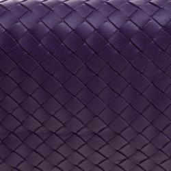 Pre Owned Bottega Veneta Purple Intrecciato Leather Hobo