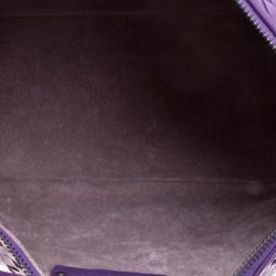 Pre Owned Bottega Veneta Purple Intrecciato Leather Hobo